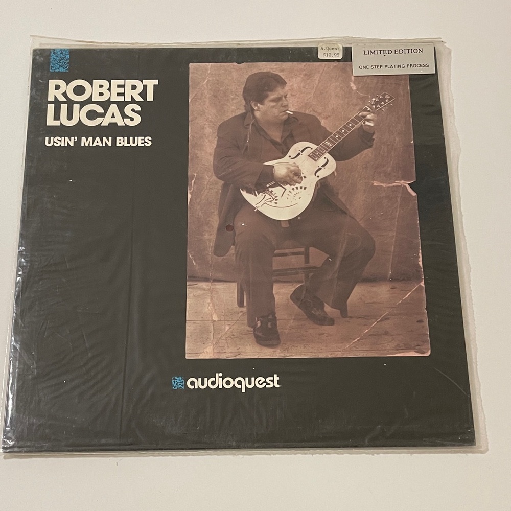 Robert Lucas "Usin' Man Blues" Vinyl LP - Black Cover with Sepia Photo